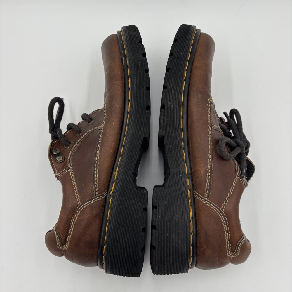 Doc Martens Distressed Brown Leather Goth Shoes Mens 9 Vintage - Picture 6 of 9